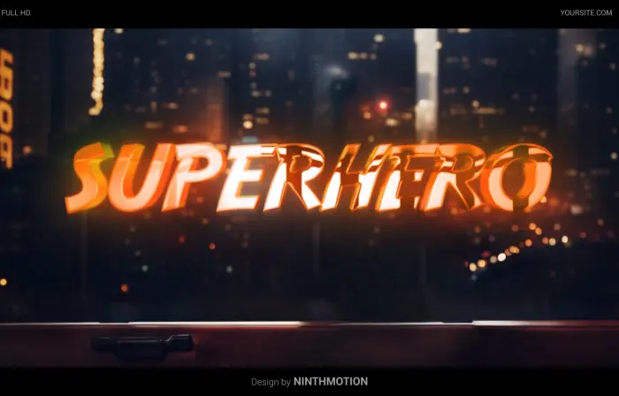 Superhero Film Trailer 3D Template